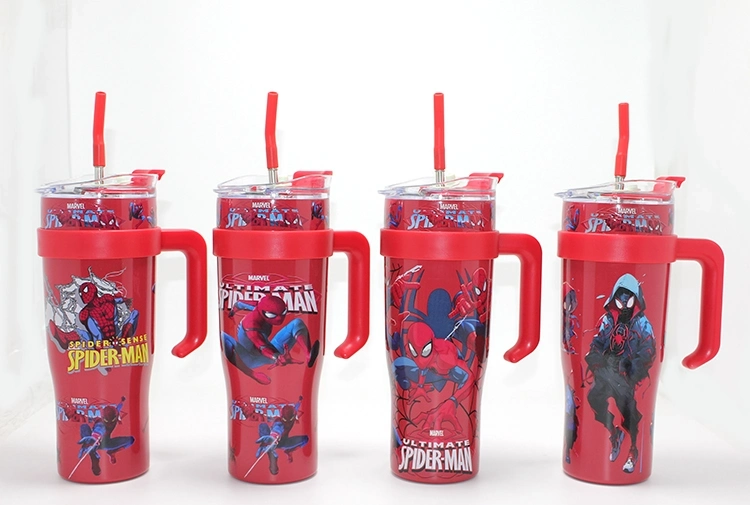 Sevimli Spiderman Pipetli Termos & Suluk Alk4713 - Lisinya