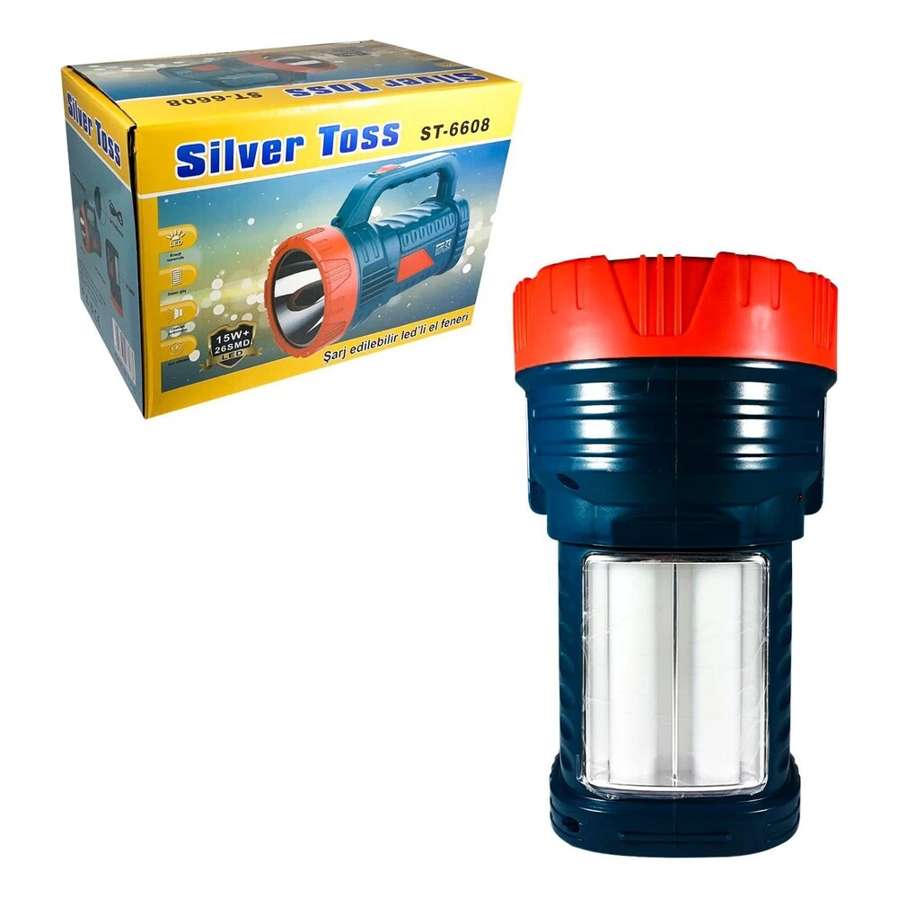 Sılver Toss St-6608 15 Watt + 26 Smd Led'li Işıldaklı Projektör - Lisinya Sılver Toss St-6608 15 Watt + 26 Smd Led'li Işıldaklı Projektör - Lisinya