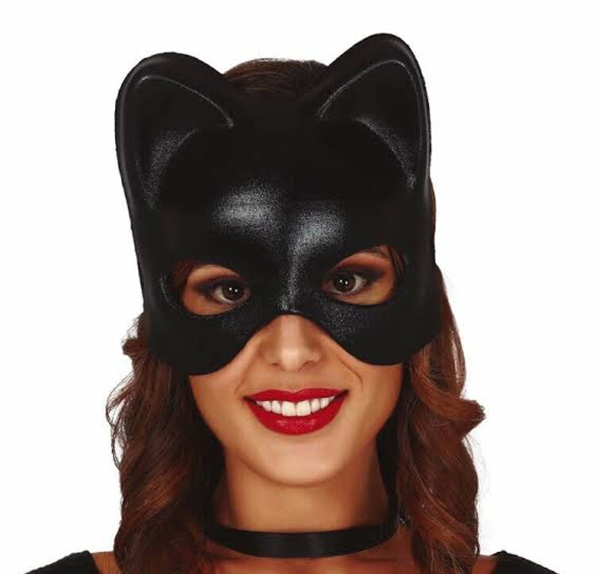 Siyah Deri Görünümlü Kedi Maskesi – Cosplay Maskeli Balo - Lisinya Siyah Deri Görünümlü Kedi Maskesi – Cosplay Maskeli Balo - Lisinya