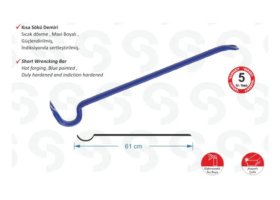 Sk 6000 Kısa Sökü Demiri - 1200 Gr, 61cm - Lisinya