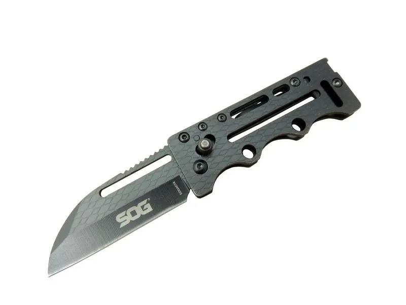 Sog Ac78 Siyah Yaprak Kamp Çakı 14,5 Cm - Metal Sap, Kılıflı - Lisinya