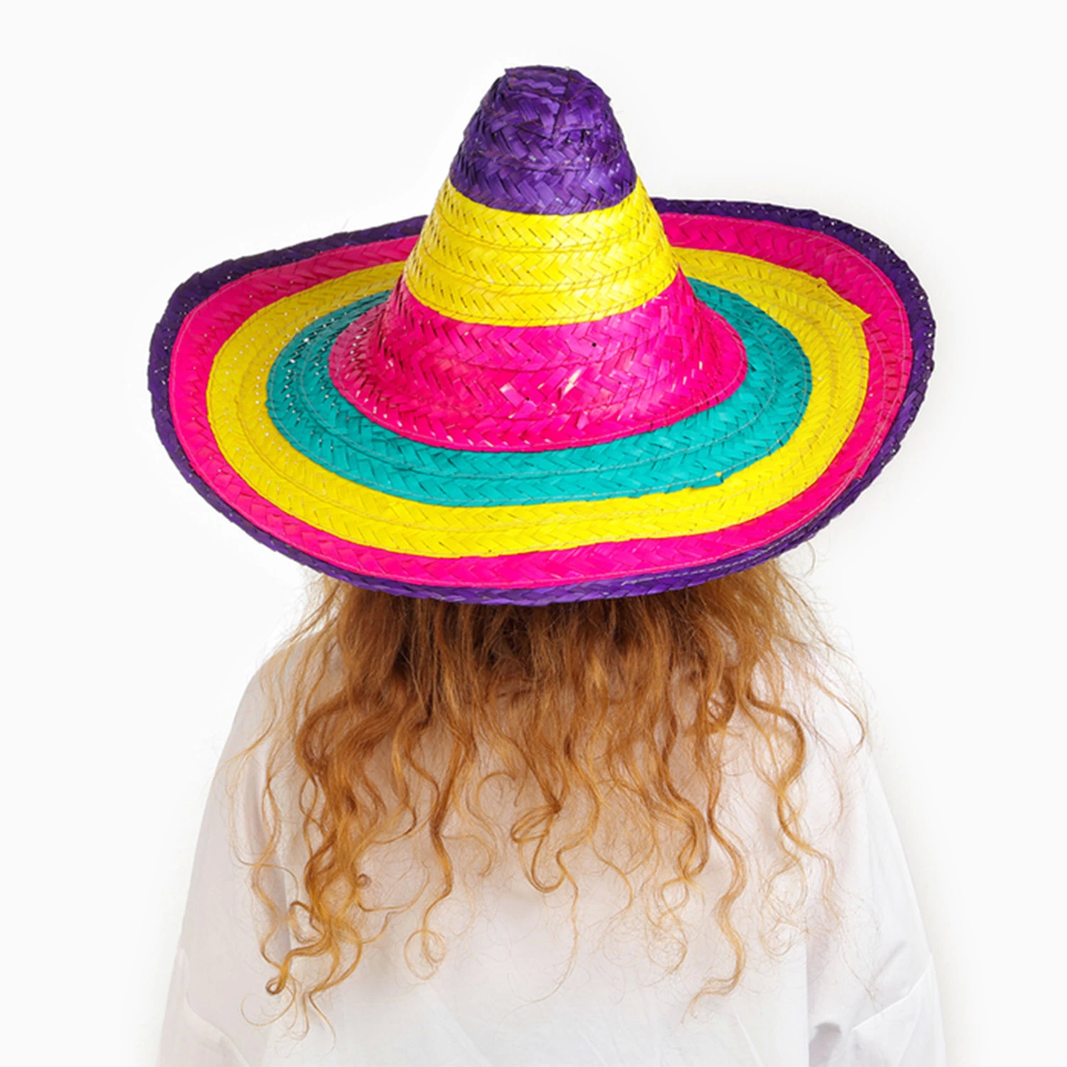 Sombrero Meksika Şapkası Renkli Örme Hasır Çocuk Boy - Lisinya