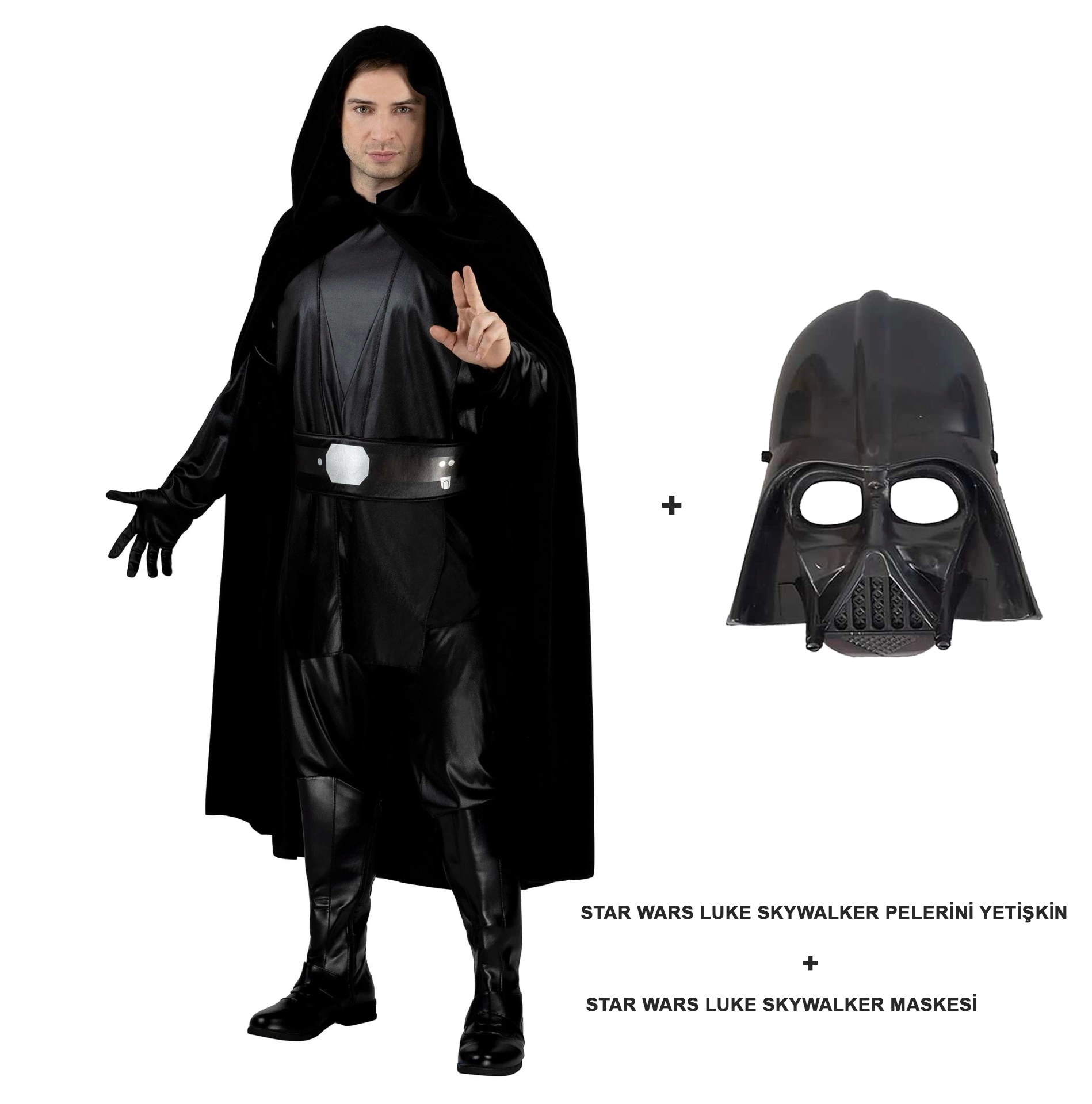 Star Wars Luke Skywalker Pelerini Yetişkin Ve Maskesi - Lisinya Wars Luke Skywalker Pelerini Yetişkin Ve Maskesi - Lisinya