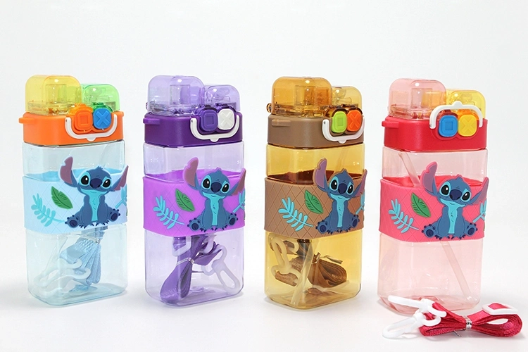 Stitch Çift Bölmeli Pipetli Matara & Suluk Alk5111 - Lisinya