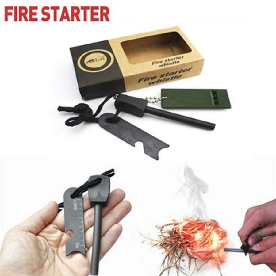 Survive Magnezyum Çubuğu Ateş Başlatıcı Çakmak Taşı - Lisinya