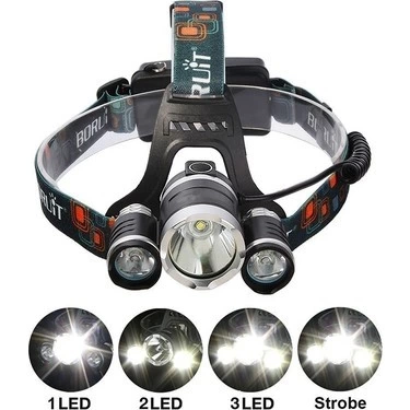 T6 Kafa Feneri 5000 Lumens 3xcree Xm-t6+2r5 Lamba Led Kamp Lambası - Lisinya T6 Kafa Feneri 5000 Lumens 3xcree Xm-t6+2r5 Lamba Led Kamp Lambası - Lisinya