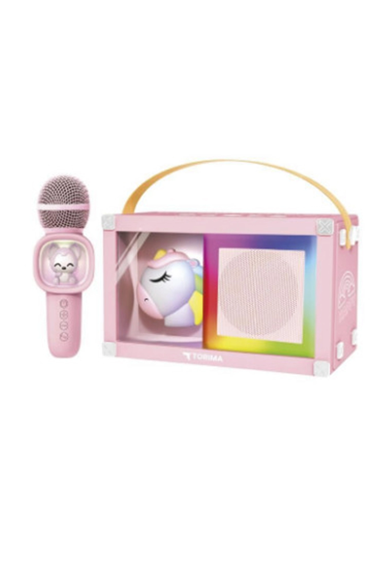 Taşınabilir Rgb Işılı Sevimli Figürlü Mikrofonlu Karaoke Bluetooth Hoparlör Pembe - Lisinya Taşınabilir Rgb Işılı Sevimli Figürlü Mikrofonlu Karaoke Bluetooth Hoparlör Pembe - Lisinya