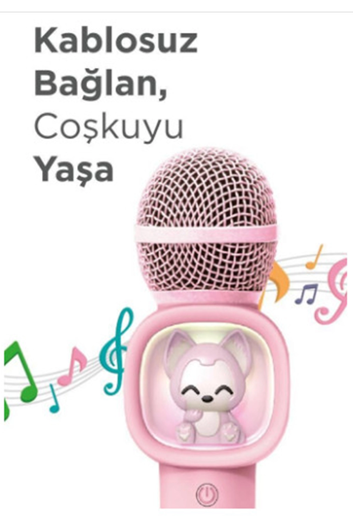 Taşınabilir Rgb Işılı Sevimli Figürlü Mikrofonlu Karaoke Bluetooth Hoparlör Pembe - Lisinya Taşınabilir Rgb Işılı Sevimli Figürlü Mikrofonlu Karaoke Bluetooth Hoparlör Pembe - Lisinya