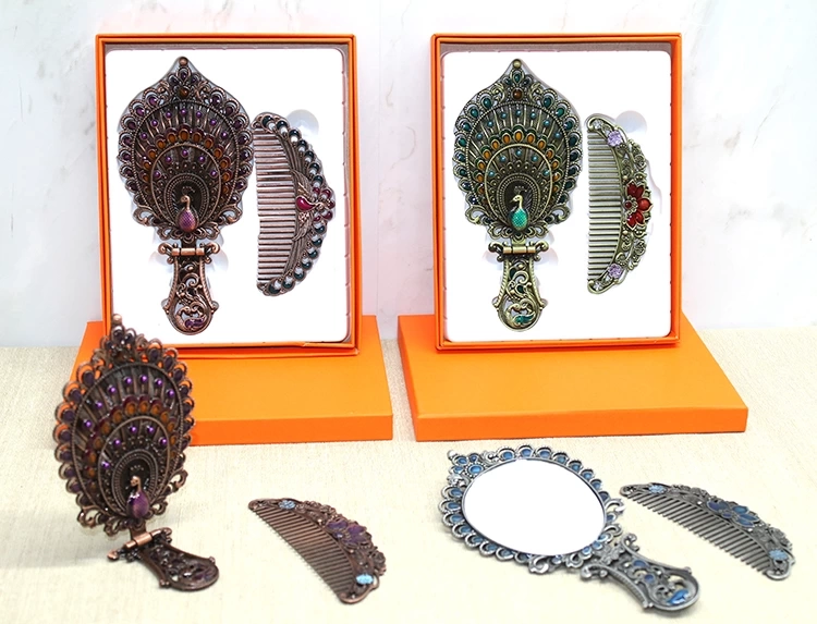 Tavuskuşu Katlanabilir Ayna Ve Tarak Seti Orta Boy Alk4984 - Lisinya