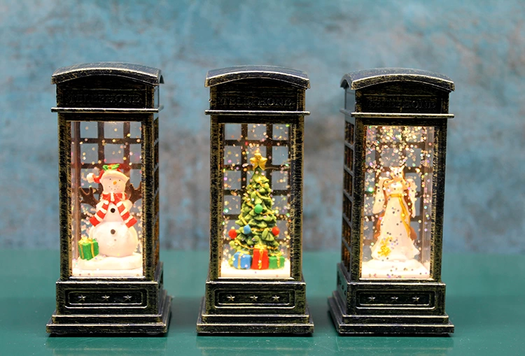 Telefon Kulübeli Işıklı Kar Küresi Alk3217 - Lisinya