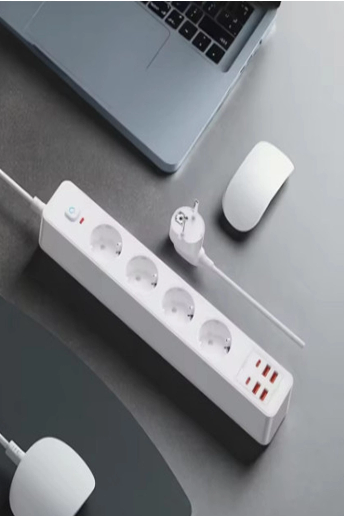 Termal Akım Korumalı 4’lü Priz 4x Usb 2x Type-c Çıkışlı Grup Priz Çoğaltıcı (3500w) - Lisinya