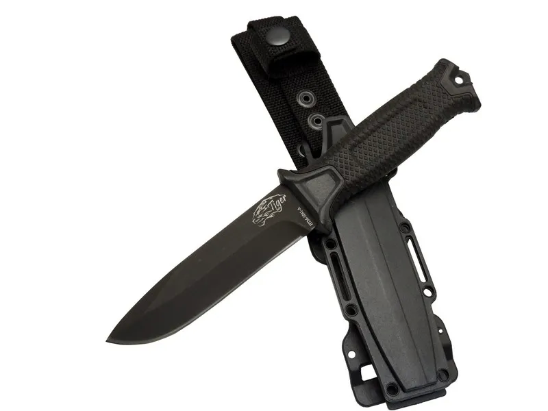 Tiger Tactical Htm 1041 A Siyah Outdoor / Survival Bıçak 27cm - Kauçuk Sap, Kılıflı, Kutulu - Lisinya Tiger Tactical Htm 1041 A Siyah Outdoor / Survival Bıçak 27cm - Kauçuk Sap, Kılıflı, Kutulu - Lisinya