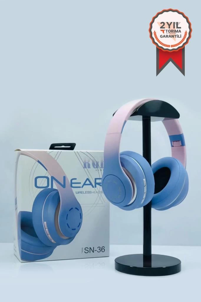 Sn-36 On-ear Kafa Üstü Kablosuz  Kulaklık Bluetooth 5.1  Blue - Lisinya