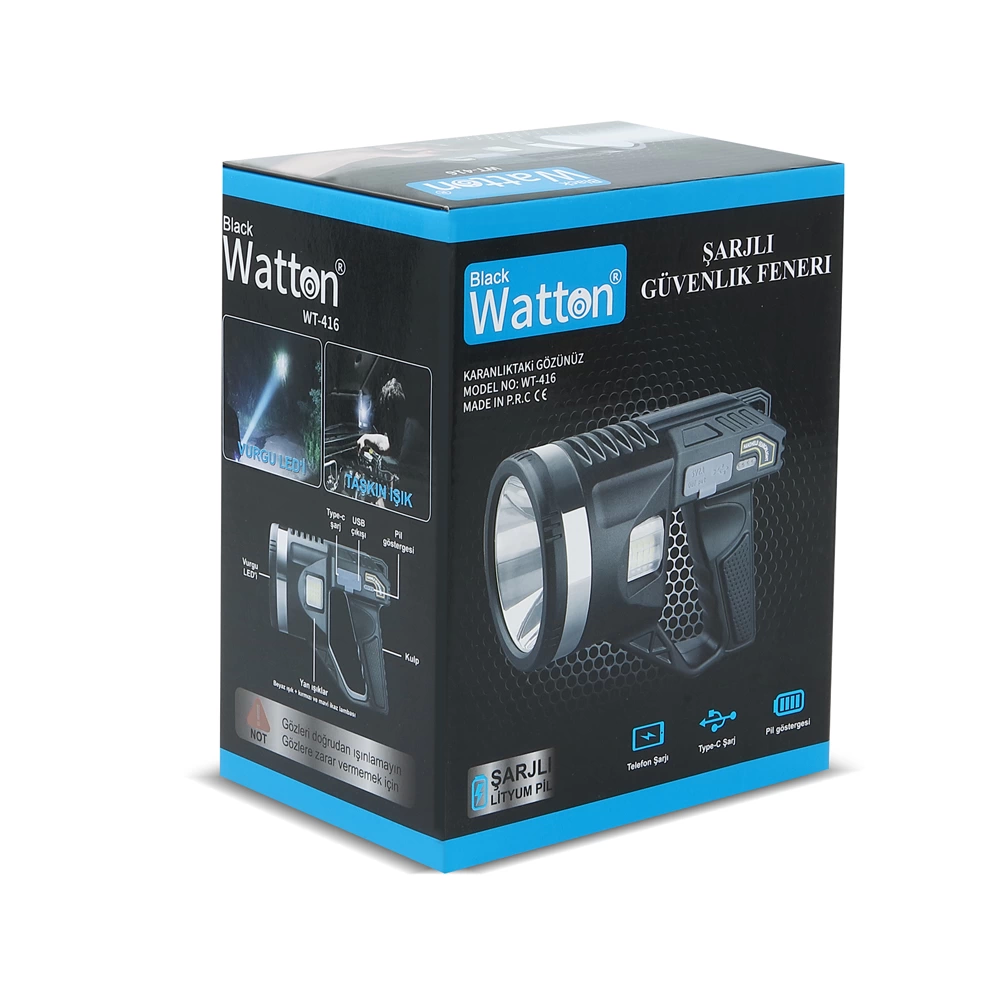 Tripod Şarjlı Güvenlik Feneri  Wt-416 - Lisinya