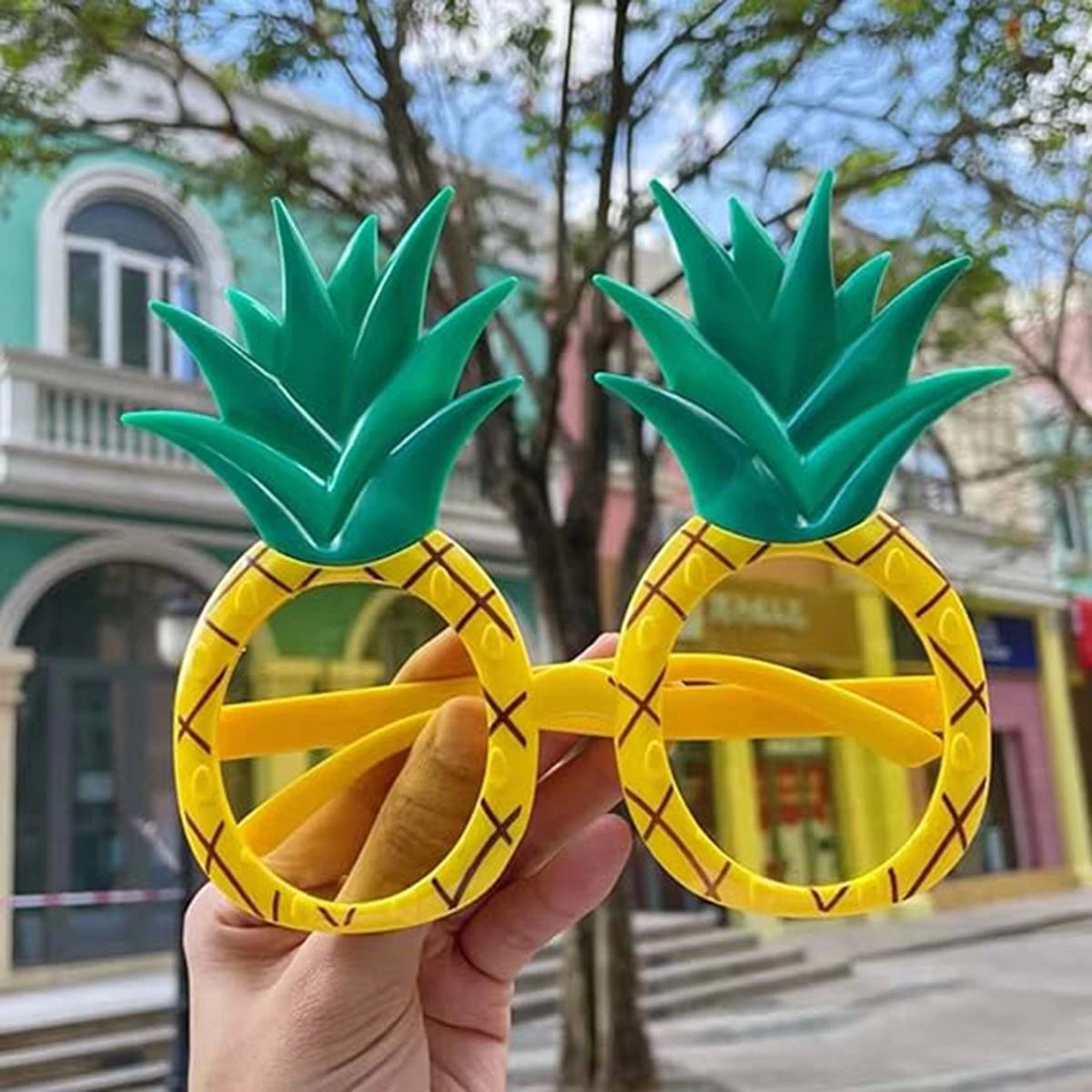 Tropikal Hawaii Ananas Şekilli Parti Gözlüğü 9.5 X 14 Cm - Lisinya