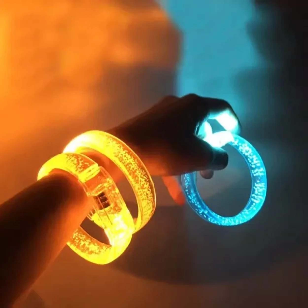 Turuncu Led Işıklı Baskı Yapılabilen Pilli Bileklik Bilezik 1,5 Cm Genişlik - Lisinya