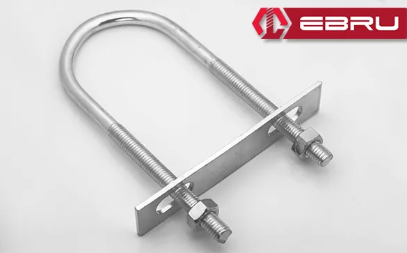 U Civata, Karşılık Demiri + Somunlu - M8x50 - 2 Set - Lisinya