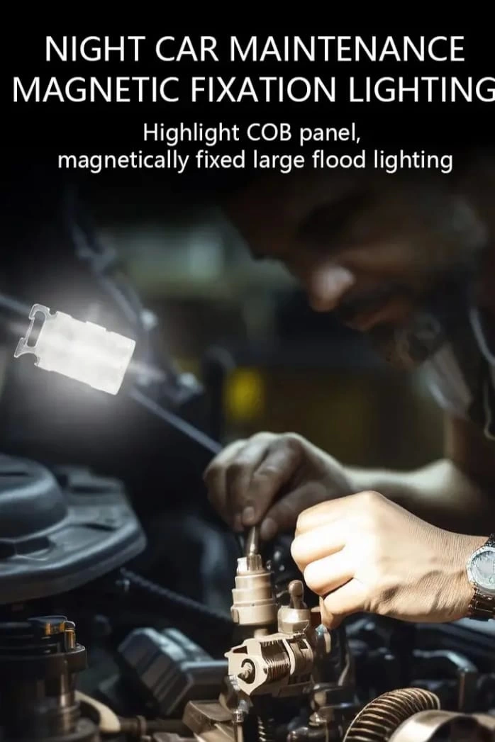 V15 Edc El Feneri 1200lm Anahtarlık Işık Tip-c Şarj Edilebilir Taşınabilir Mini Torch Mıknatıs Klips Ile Kamp Cep Fener - Lisinya