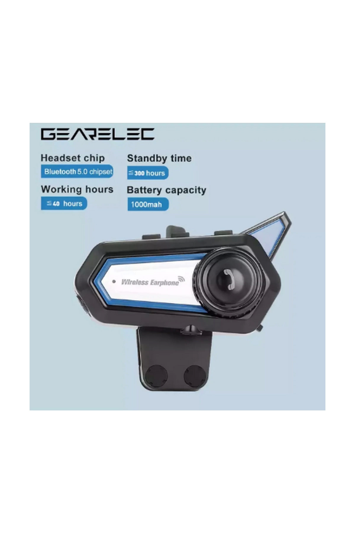 Bt31 Kask Kulaklık Bluetooth 5.0 Motosiklet Interkom Su Geçirmez Kablosuz Kulaklık - Lisinya