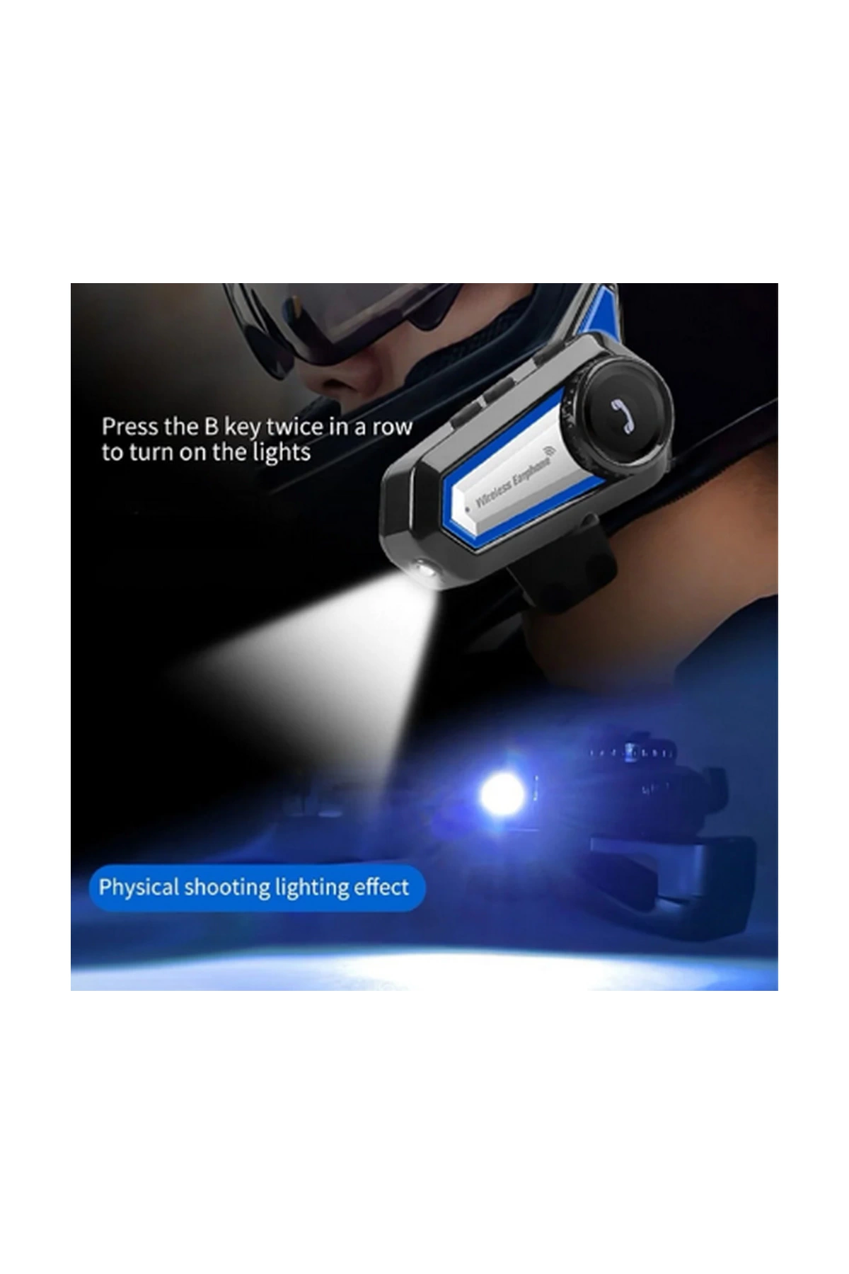 Bt31 Kask Kulaklık Bluetooth 5.0 Motosiklet Interkom Su Geçirmez Kablosuz Kulaklık - Lisinya