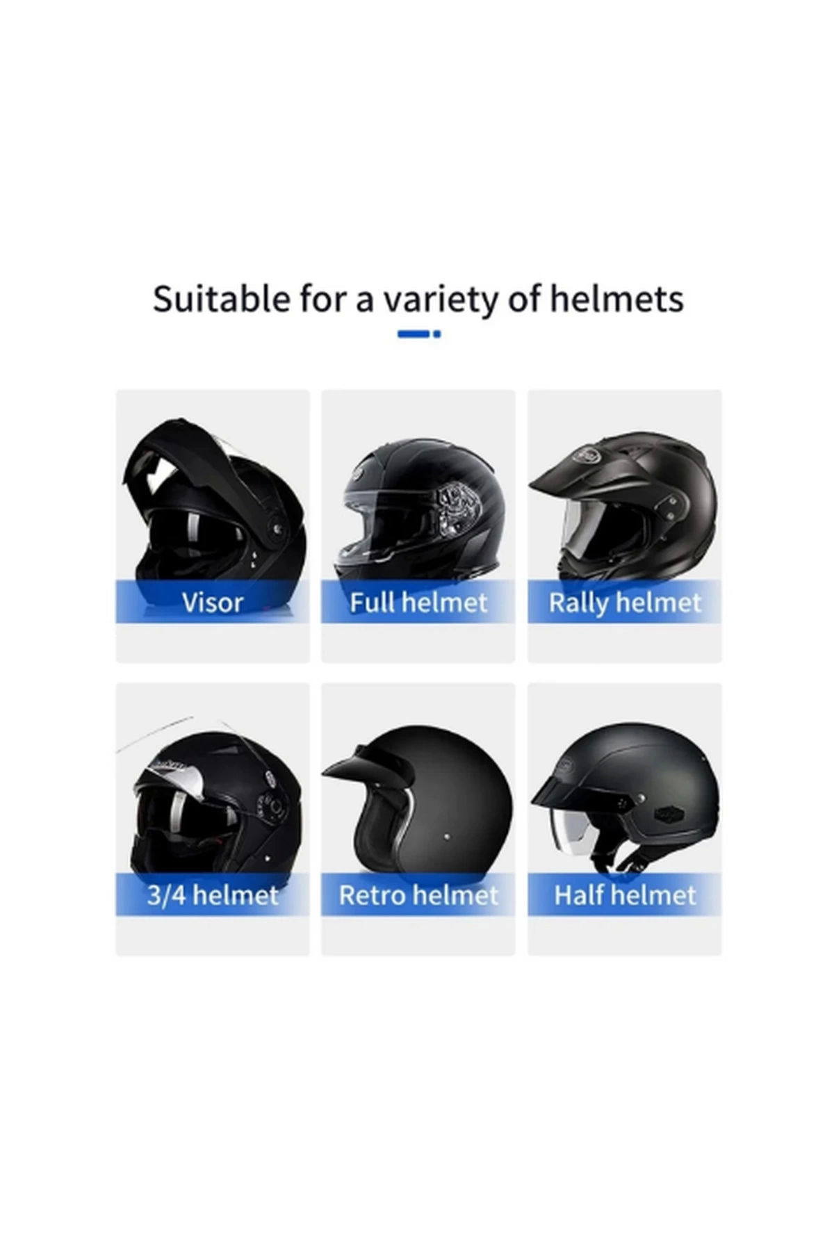 Bt31 Kask Kulaklık Bluetooth 5.0 Motosiklet Interkom Su Geçirmez Kablosuz Kulaklık - Lisinya