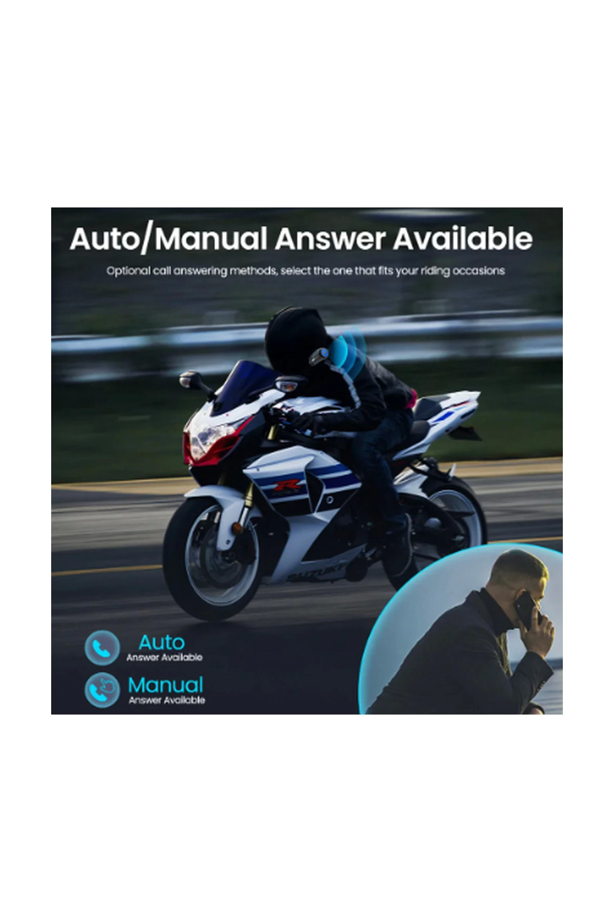 Bt35 Kask Kulaklık Bluetooth 5.0 Motosiklet Interkom Su Geçirmez Kablosuz Kulaklık - Lisinya