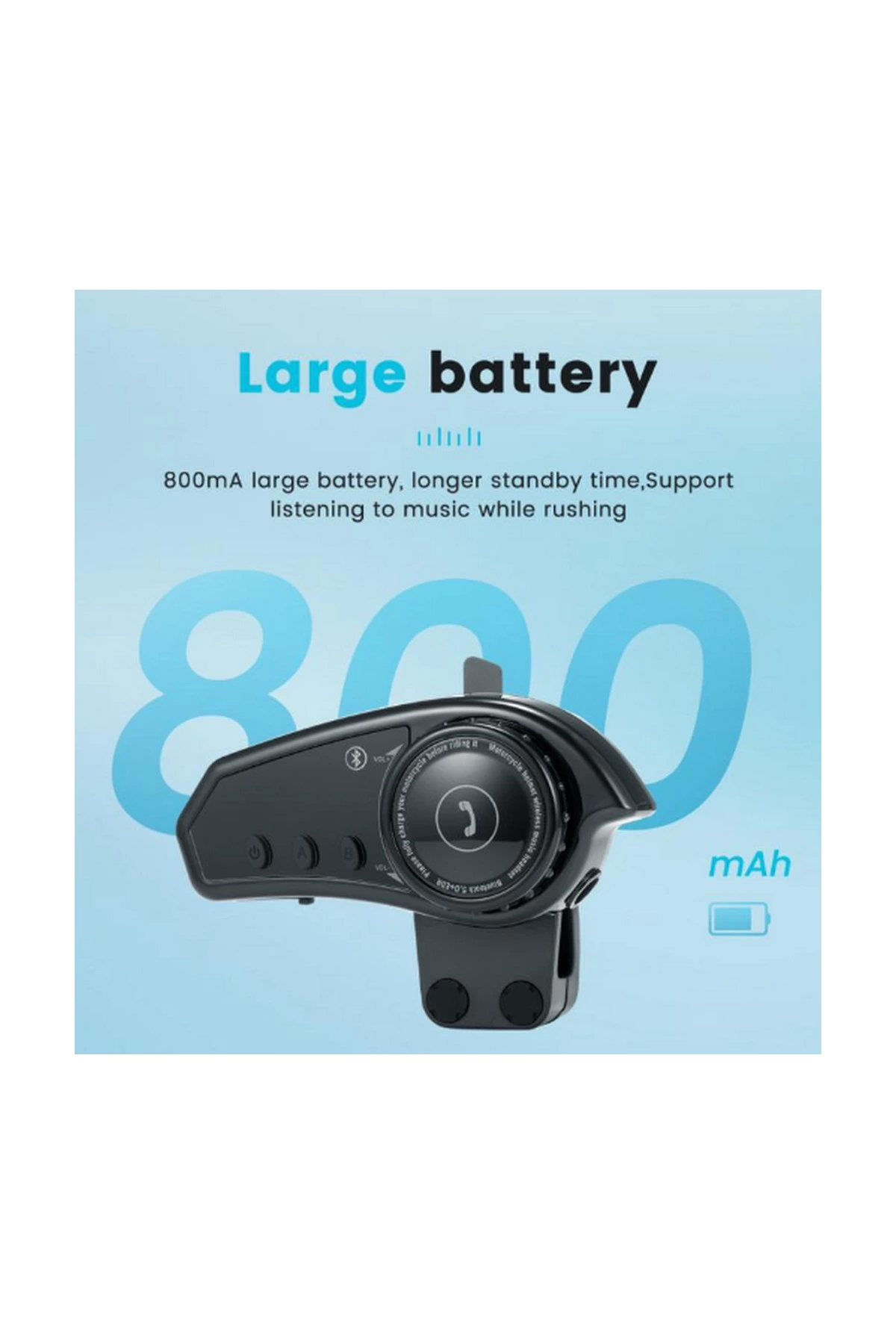 Bt35 Kask Kulaklık Bluetooth 5.0 Motosiklet Interkom Su Geçirmez Kablosuz Kulaklık - Lisinya