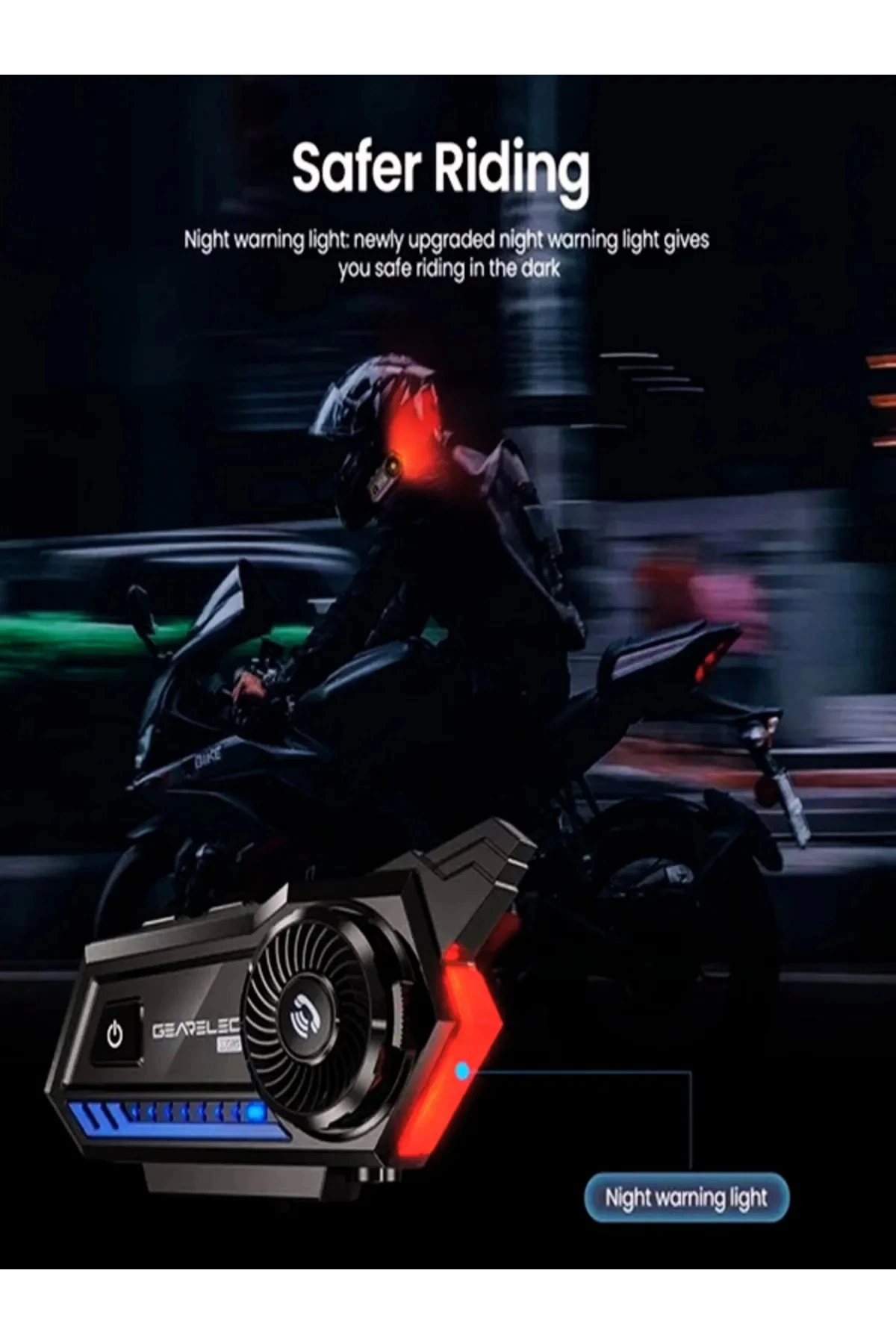 Bt57 Motosiklet Kask Kulaklık Intercom Işıklı Motorsiklet Interkom - Lisinya