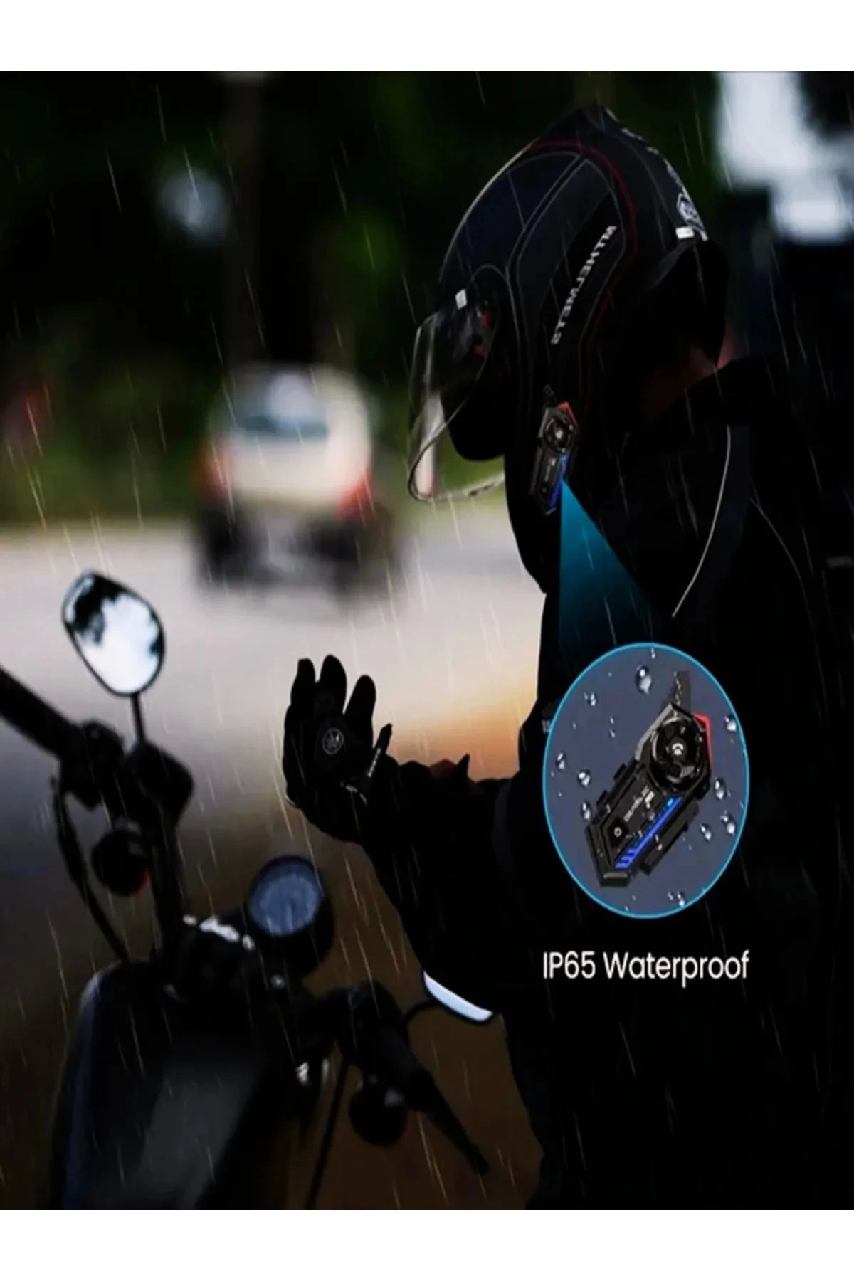 Bt57 Motosiklet Kask Kulaklık Intercom Işıklı Motorsiklet Interkom - Lisinya