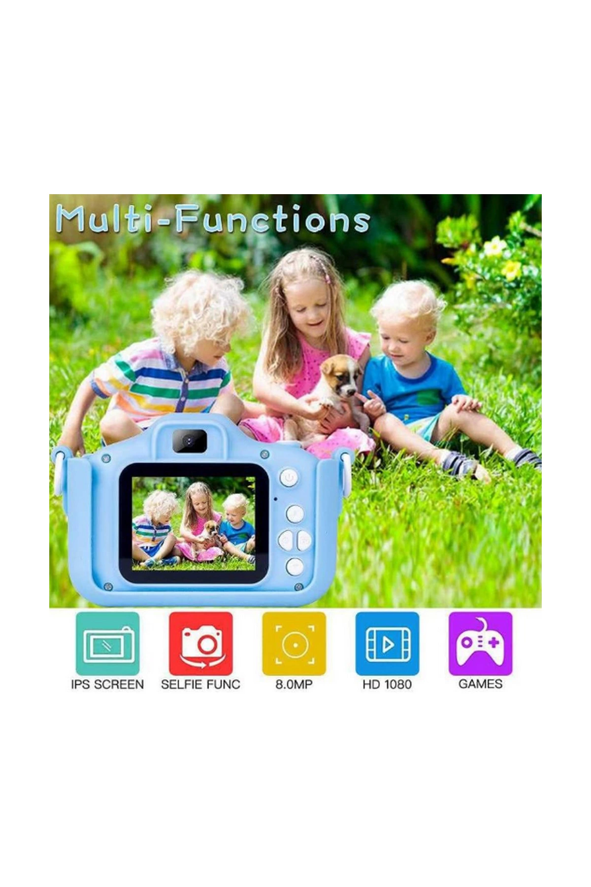 Çocuk Dijital Fotoğraf Makinası 20 Mp Video Kaydedici 2.0 İnç Çift Kameralı - Lisinya Çocuk Dijital Fotoğraf Makinası 20 Mp Video Kaydedici 2.0 İnç Çift Kameralı - Lisinya