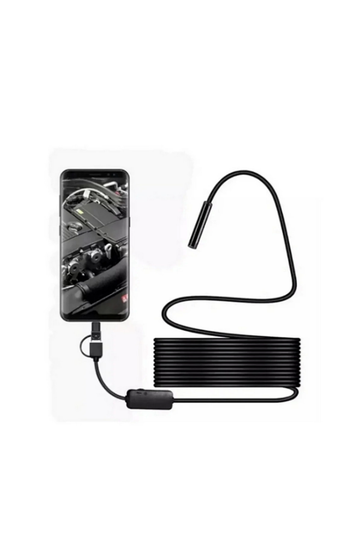 Endoskop Yılan Video Kamera Led’li 5 Metre 7 Mm Sert Kablo Yüksek Kaliteli Stereo - Lisinya