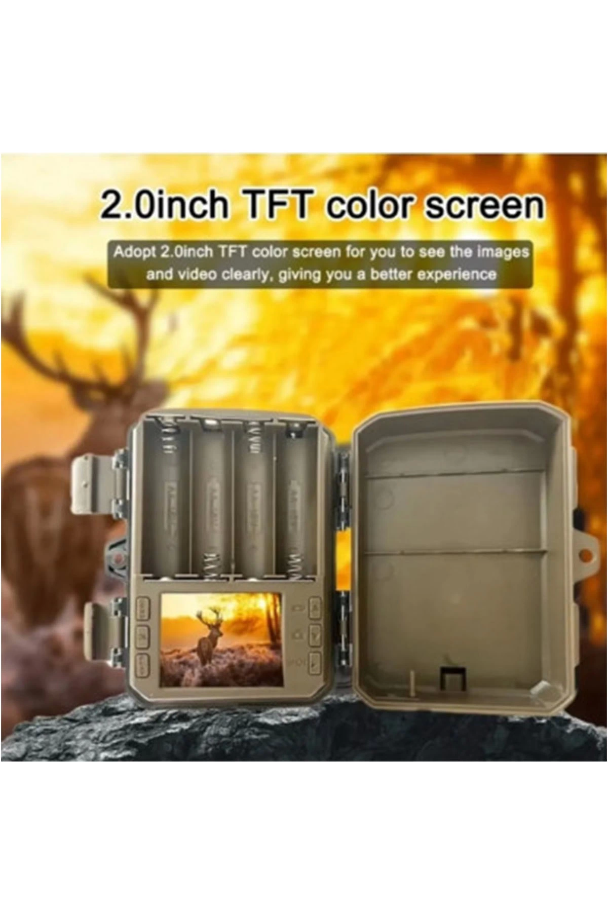 Fotokapan Kamera 16mp Full Hd 1080p Gece Görüşlü 2 Inç Lcd Ekran Su Geçirmez - Lisinya Fotokapan Kamera 16mp Full Hd 1080p Gece Görüşlü 2 Inç Lcd Ekran Su Geçirmez - Lisinya