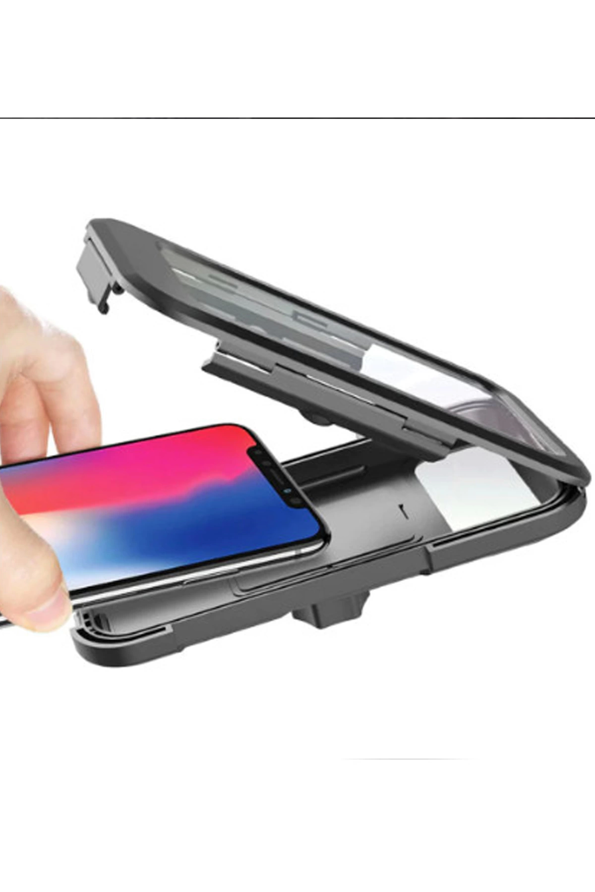 Gidon Bağlantılı Su Geçirmez Mıknatıslı Motorsiklet Telefon Tutucu - Lisinya Gidon Bağlantılı Su Geçirmez Mıknatıslı Motorsiklet Telefon Tutucu - Lisinya