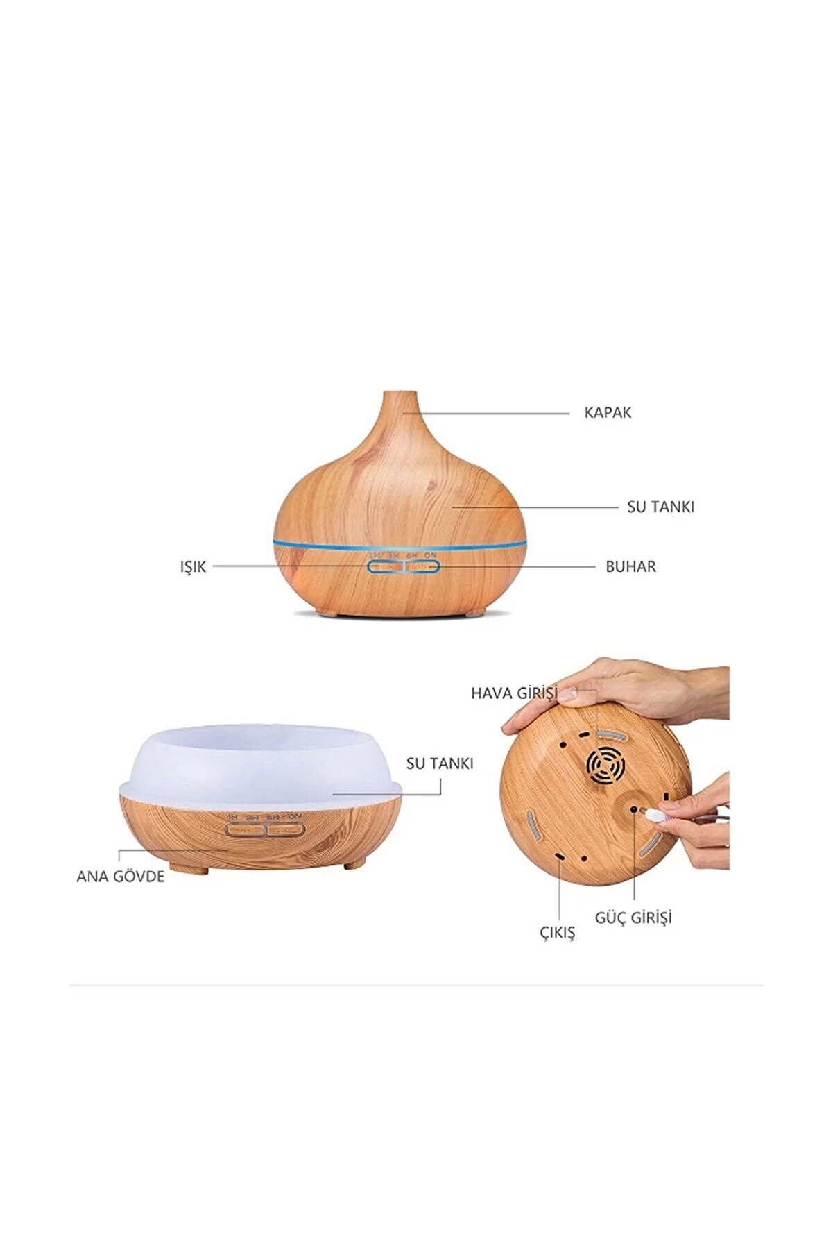 Hava Nemlendirici 7 Led Işıklı Aromatik Oda Kokusu 550 Ml Kahve Aroma Difüzörü Buhar Makinası - Lisinya Hava Nemlendirici 7 Led Işıklı Aromatik Oda Kokusu 550 Ml Kahve Aroma Difüzörü Buhar Makinası - Lisinya