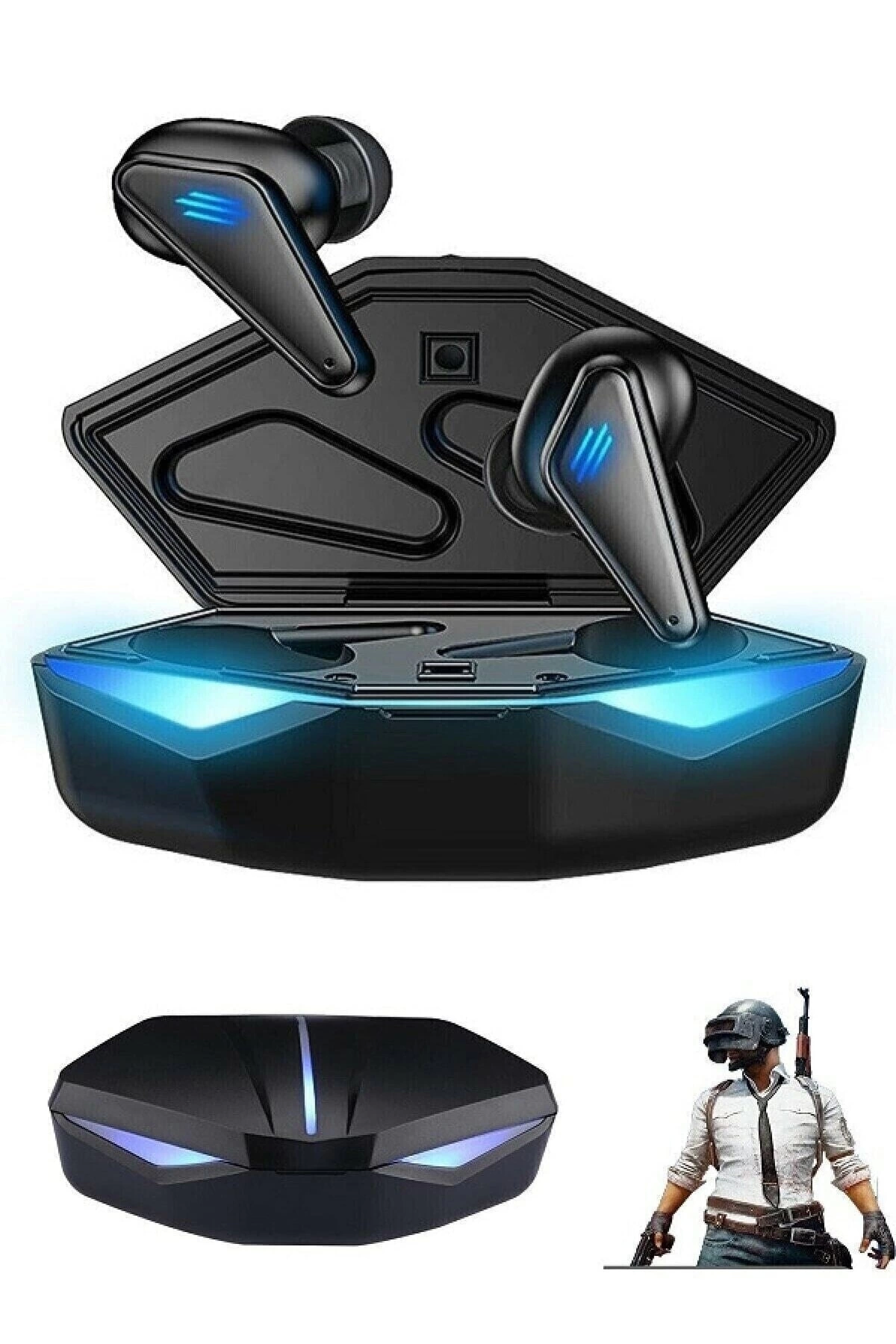 K-55 True Kablosuz Oyuncu Kulaklığı Işıklı Kulakiçi Bluetooth Kulaklık 5.0 - Lisinya