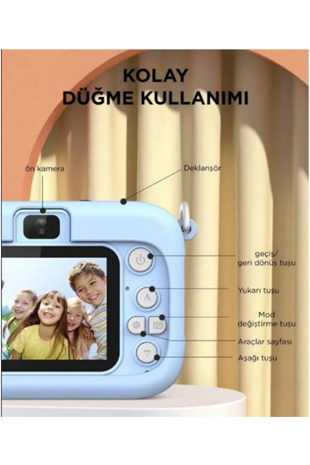 Mini 1080p Hd Çocuk Kamera Dijital Fotoğraf Makinesi 2.0 Inç Ekran 5 Adet Oyun Mavi - Lisinya Mini 1080p Hd Çocuk Kamera Dijital Fotoğraf Makinesi 2.0 Inç Ekran 5 Adet Oyun Mavi - Lisinya