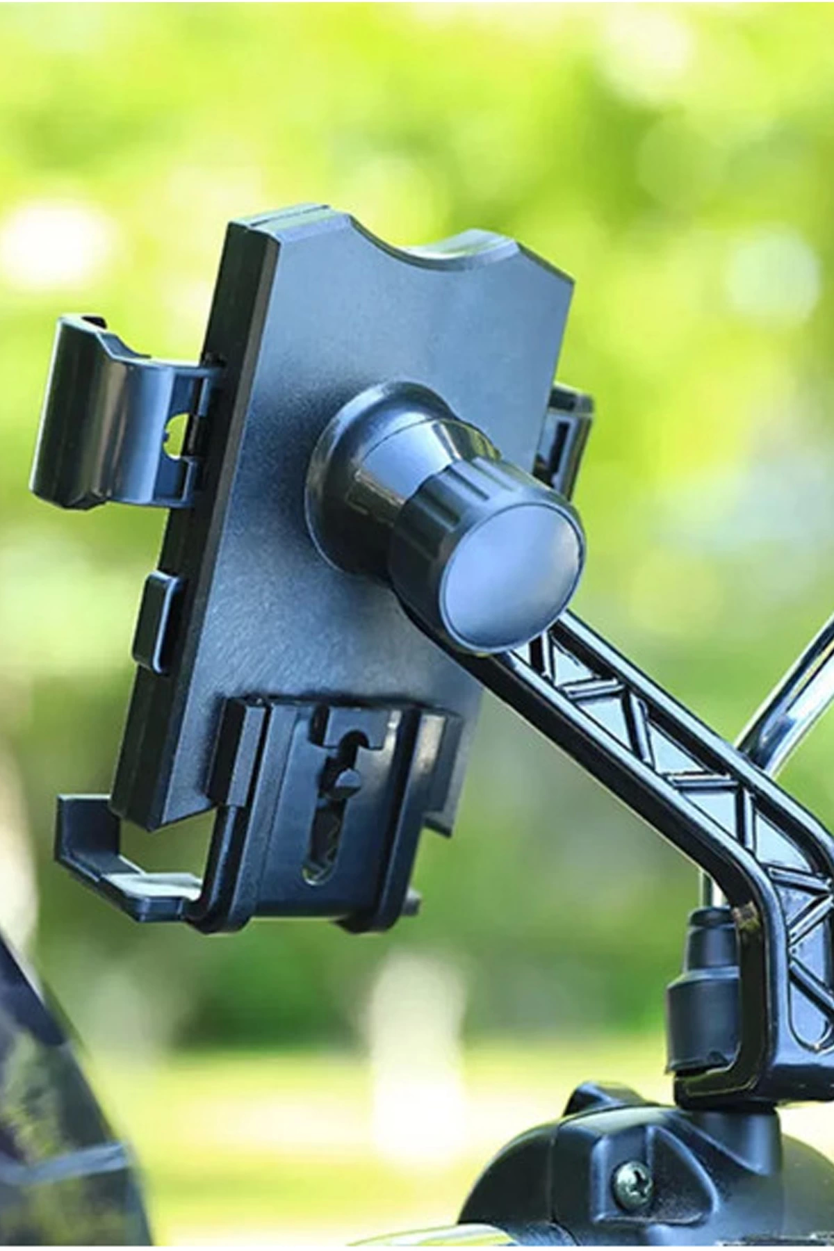 Otommatik Model Motosiklet Telefon Tutucu Ayna Bağlantılı - Lisinya