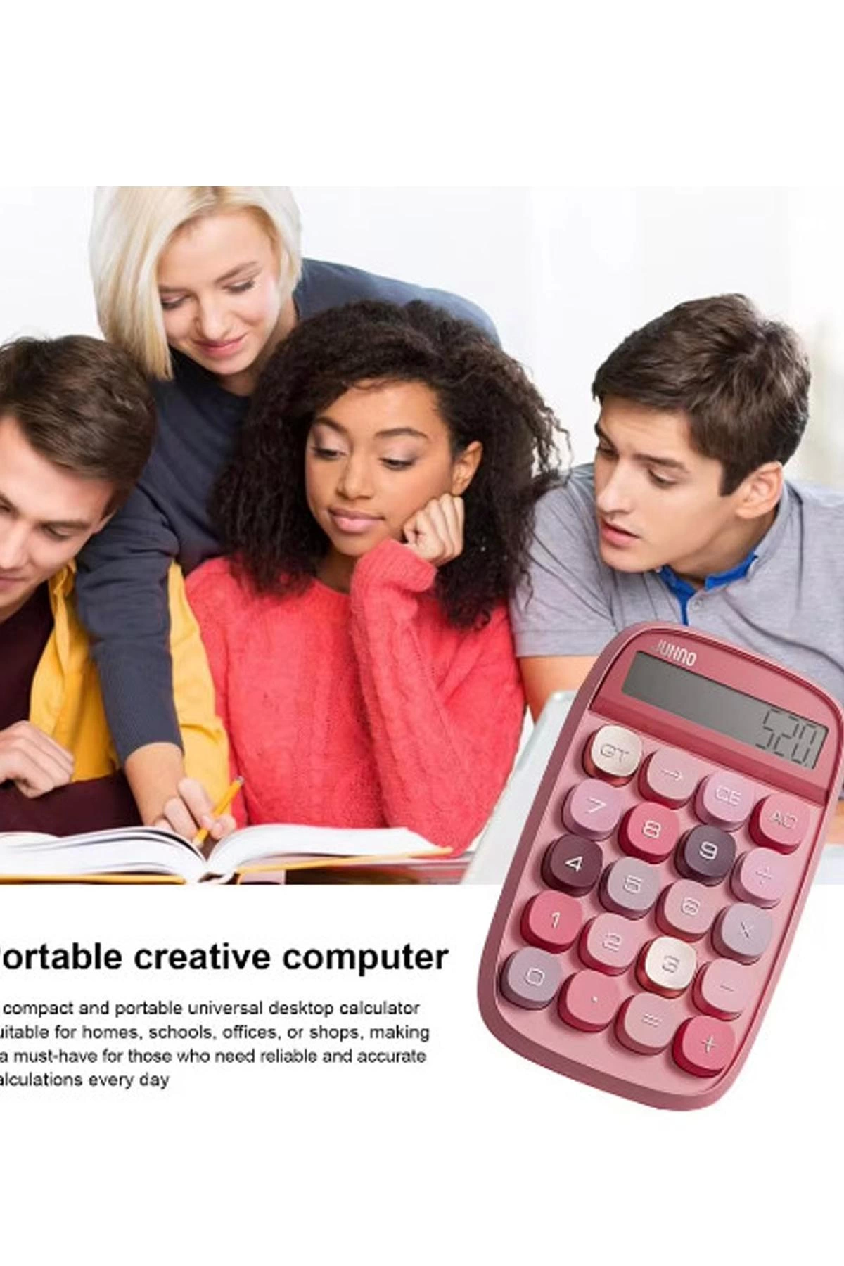 Sevimli Kare Tuşlu 10 Haneli Ldc Ekran Hesap Makinası Kahverengı - Lisinya