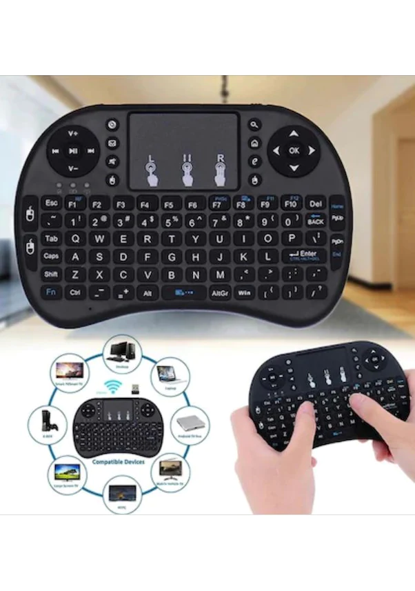 Smart Tv Box Ps3 Uyumlu Kablosuz Dokunmatik Işıklı Şarjlı Touchpadli Mini Q Klavye - Lisinya Smart Tv Box Ps3 Uyumlu Kablosuz Dokunmatik Işıklı Şarjlı Touchpadli Mini Q Klavye - Lisinya
