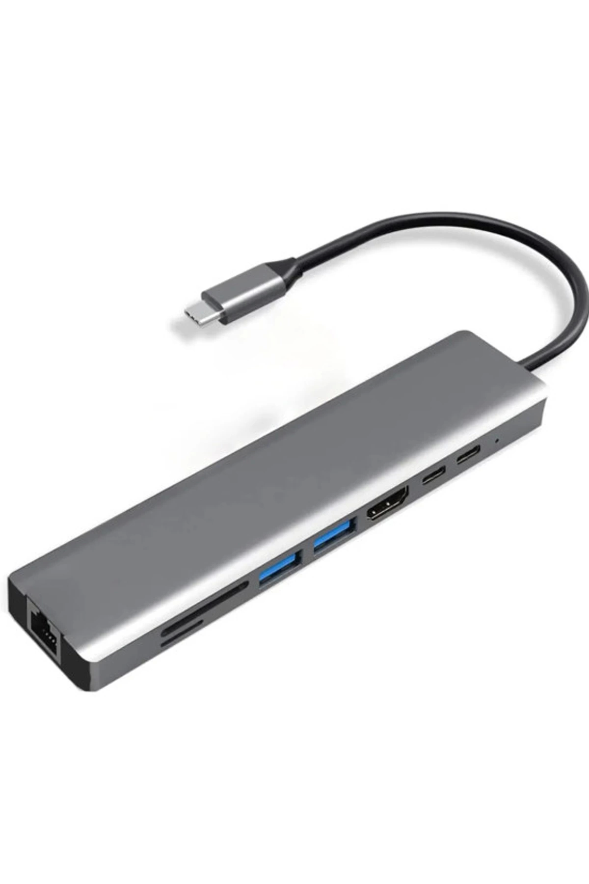 Type-c To Hdtv Multifunction Adapter 8 Port Kablo - Lisinya Type-c To Hdtv Multifunction Adapter 8 Port Kablo - Lisinya