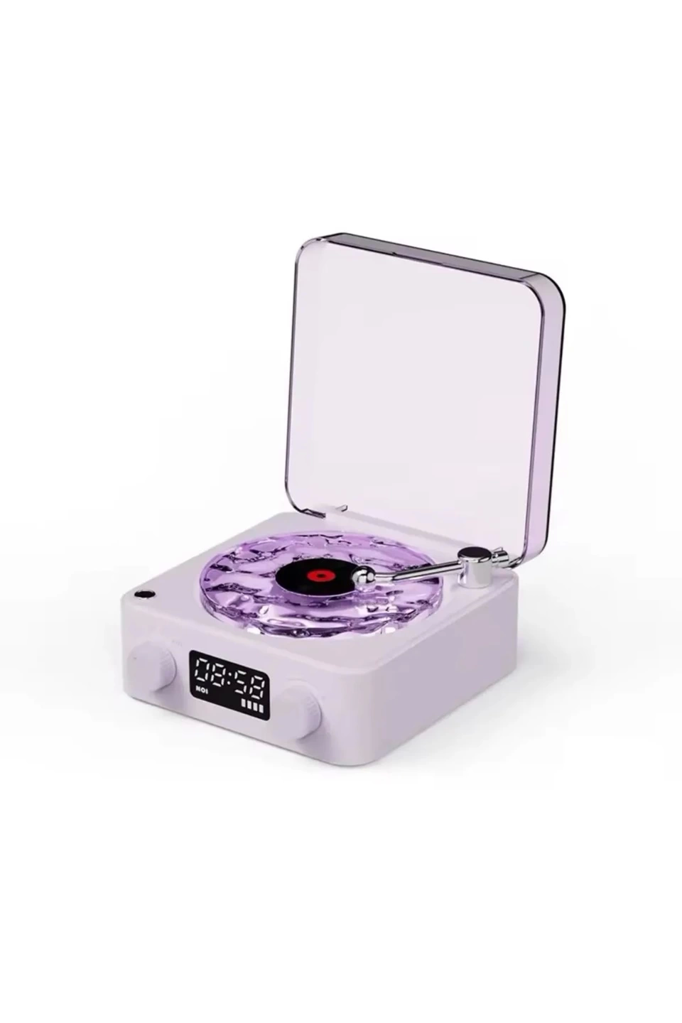 Waves Nostalji Plak Görünümlü Bluetooth Hoparlör 3d Ses Dalgası Retro Müzik Plak Mor - Lisinya Waves Nostalji Plak Görünümlü Bluetooth Hoparlör 3d Ses Dalgası Retro Müzik Plak Mor - Lisinya