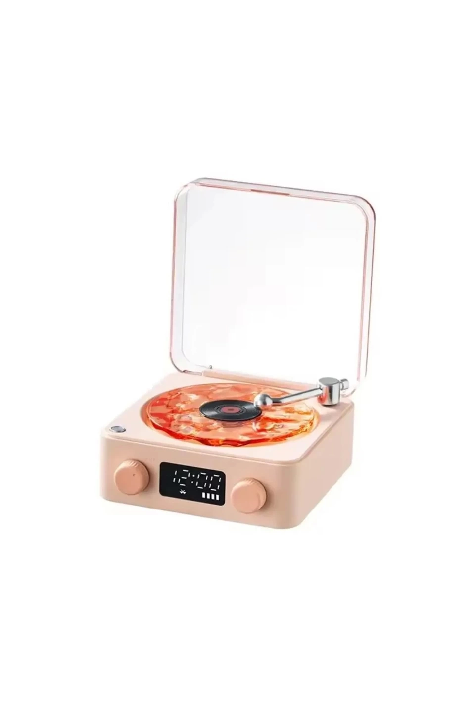 Waves Nostalji Plak Görünümlü Bluetooth Hoparlör 3d Ses Dalgası Retro Müzik Plak Pembe - Lisinya Waves Nostalji Plak Görünümlü Bluetooth Hoparlör 3d Ses Dalgası Retro Müzik Plak Pembe - Lisinya