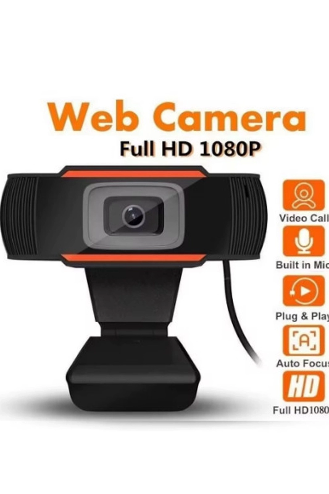 Webcam Orjınal 1080p Konferans Kamera Dahili Mikrofon Chat Görüntülü Sohbet Yayın Kamerası Hd Video - Lisinya