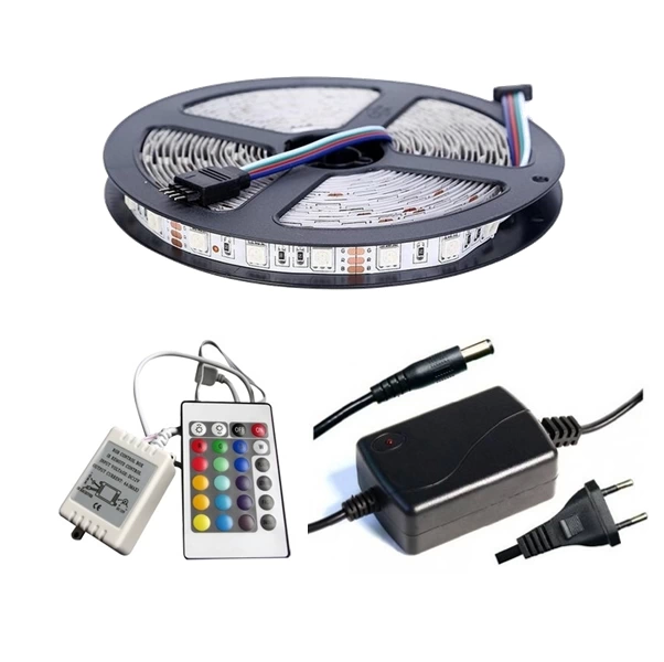 Winboss 5mt Rgb Şerit Led Slikonlu Adaptör Uzaktan Kumanda Tak Çalıştır - Lisinya Winboss 5mt Rgb Şerit Led Slikonlu Adaptör Uzaktan Kumanda Tak Çalıştır - Lisinya