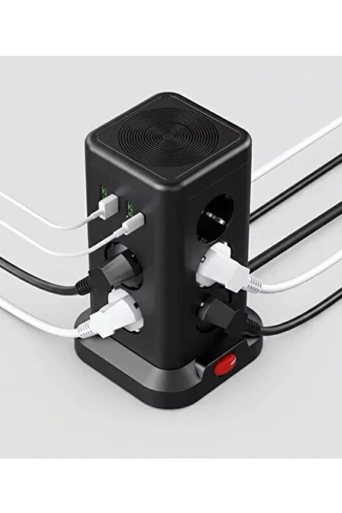 Wp711 Akım Korumalı Priz Kablosuz Şarj İstasyonu 11x Soket 3x Usb 1xtype-c Kablolu Grup Priz - Lisinya