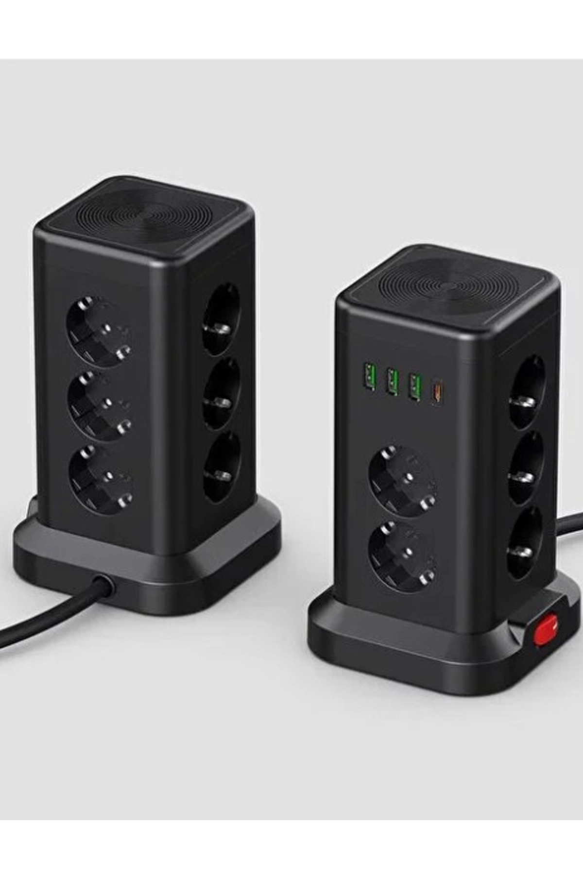 Wp711 Akım Korumalı Priz Kablosuz Şarj İstasyonu 11x Soket 3x Usb 1xtype-c Kablolu Grup Priz - Lisinya