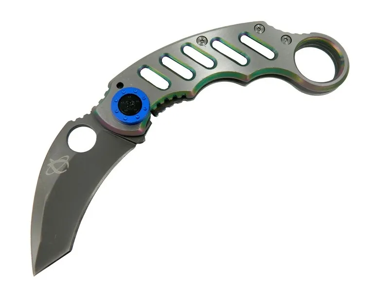 X05bl Gümüş Karambit 17 Cm - Metal Saplı, Manuel - Lisinya