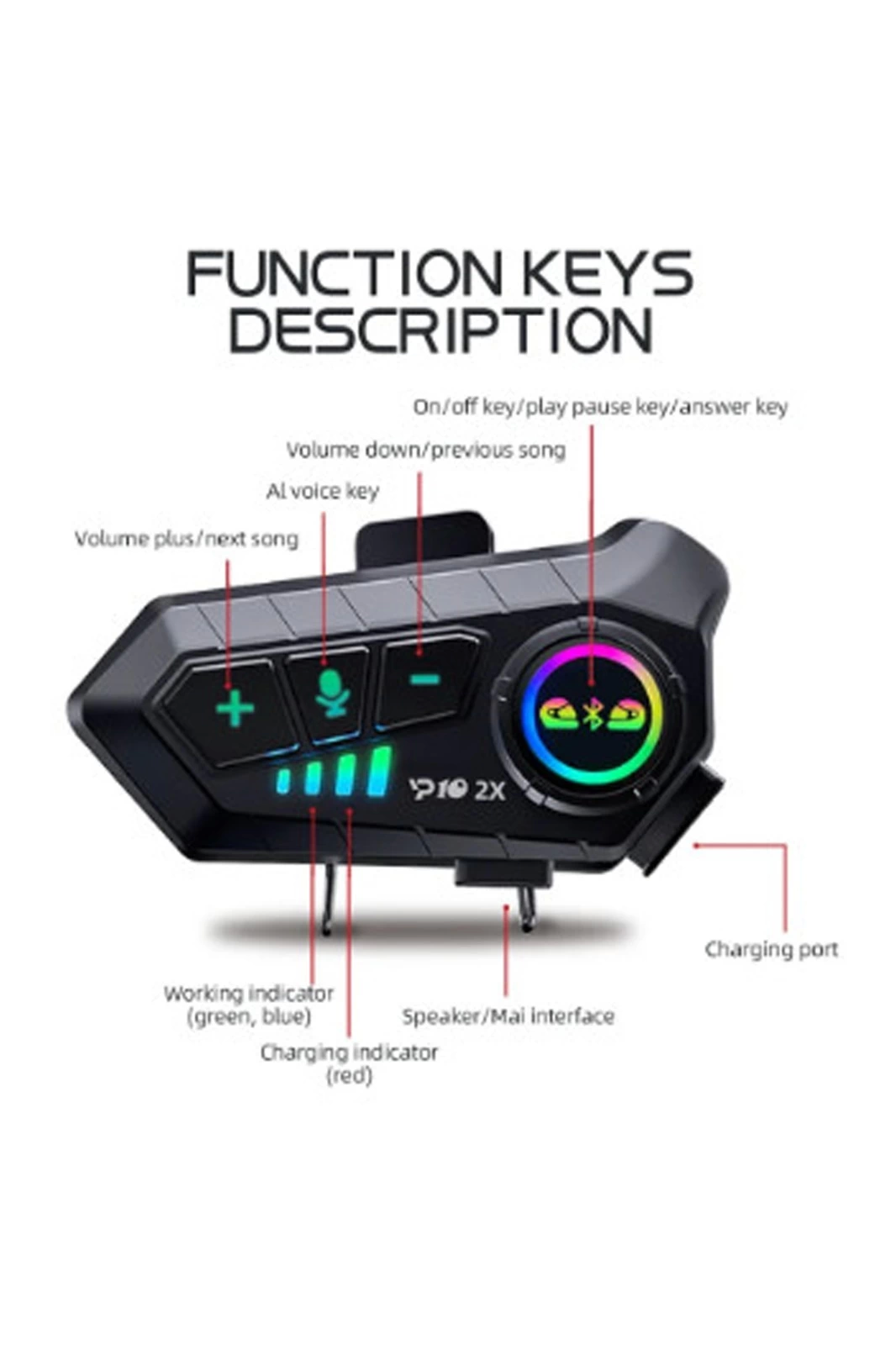 y10 2x Motosiklet Kask İntercom Çift Eşleşme Rgb Işıklı Bluetooth Kulaklık 5,3 - Lisinya y10 2x Motosiklet Kask İntercom Çift Eşleşme Rgb Işıklı Bluetooth Kulaklık 5,3 - Lisinya