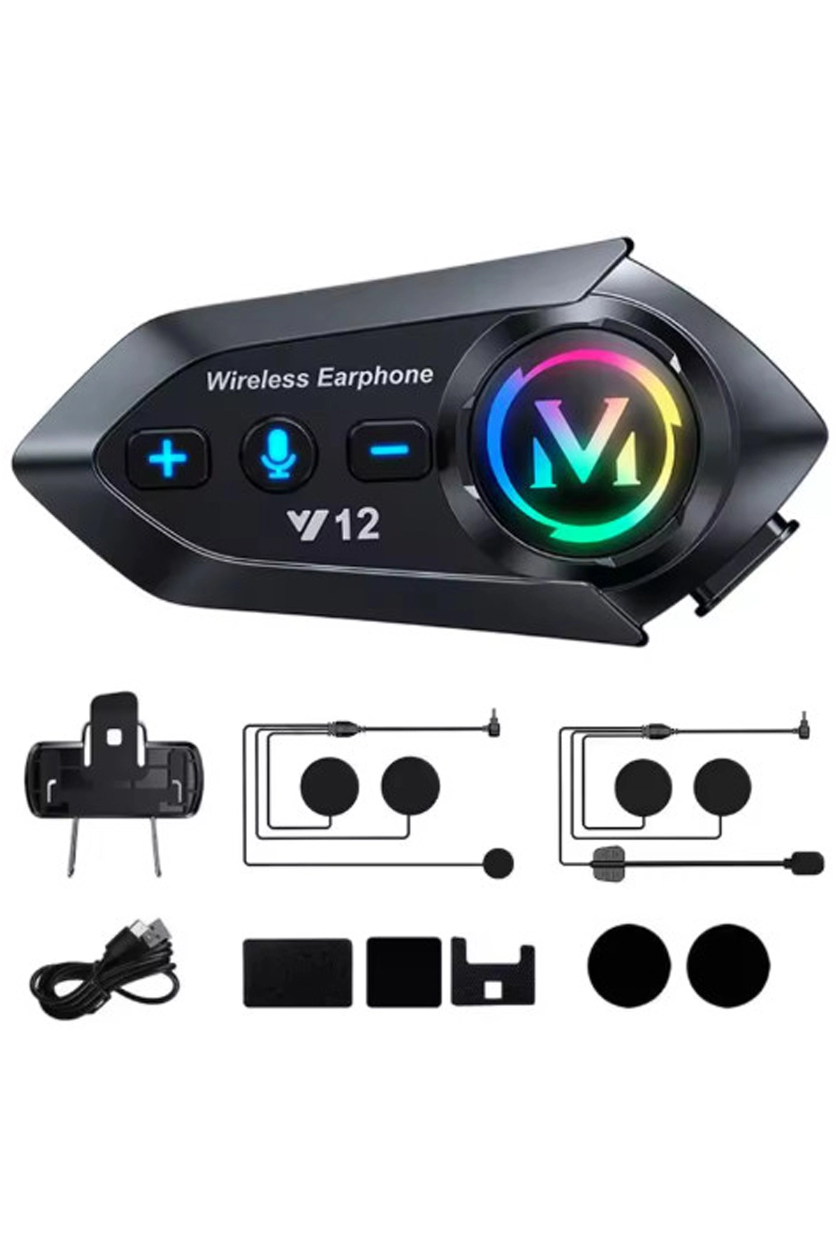 Y12 Motor Kask Kulaklık Rgb Modlu Radyolu Motosiklet Kulaklık 5.3 Bluetooth Intercom - Lisinya Y12 Motor Kask Kulaklık Rgb Modlu Radyolu Motosiklet Kulaklık 5.3 Bluetooth Intercom - Lisinya