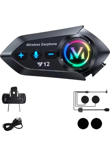 Y12 Motor Kask Kulaklık Rgb Modlu Radyolu Motosiklet Kulaklık 5.3 Bluetooth Intercom - Lisinya Y12 Motor Kask Kulaklık Rgb Modlu Radyolu Motosiklet Kulaklık 5.3 Bluetooth Intercom - Lisinya